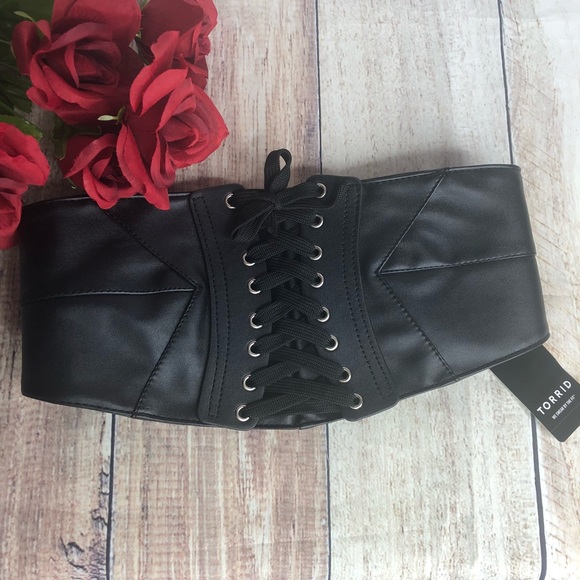 Torrid Faux Leather Lace-Up Corset Style Belt - Picture 2 of 4